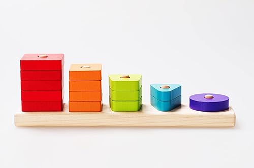 Miniatura 5 de Cubika 15320 - Juego de clasificación de madera - Colores y formas 1, juego infantil de construcción más 18 meses