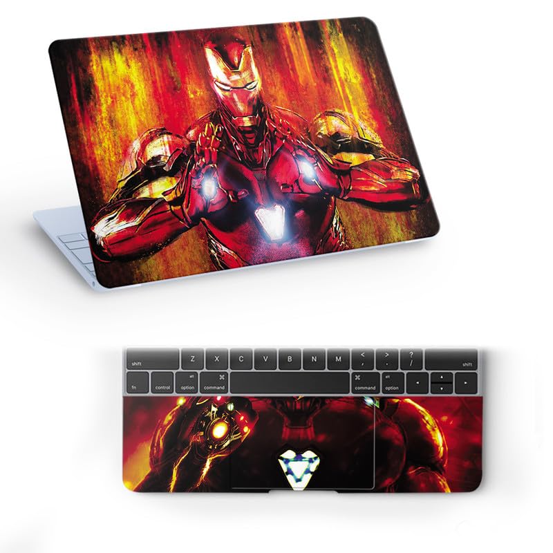 Image of Galaxsia Iron Man Full Vinyl Laptop Skin /Sticker /Cover for 13 to 13.3 Inches Laptops Laminated-Removable-HD Quality Compatible for Hp-Dell-Sony-Lenovo-Asus etc.(13x9.2 Inches)
