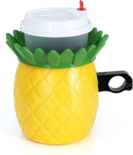Miniatura 3 de Accmor Portavasos para bicicleta, soporte para botellas de agua para bicicleta, soporte universal para bebidas de piña con abrazadera de metal para