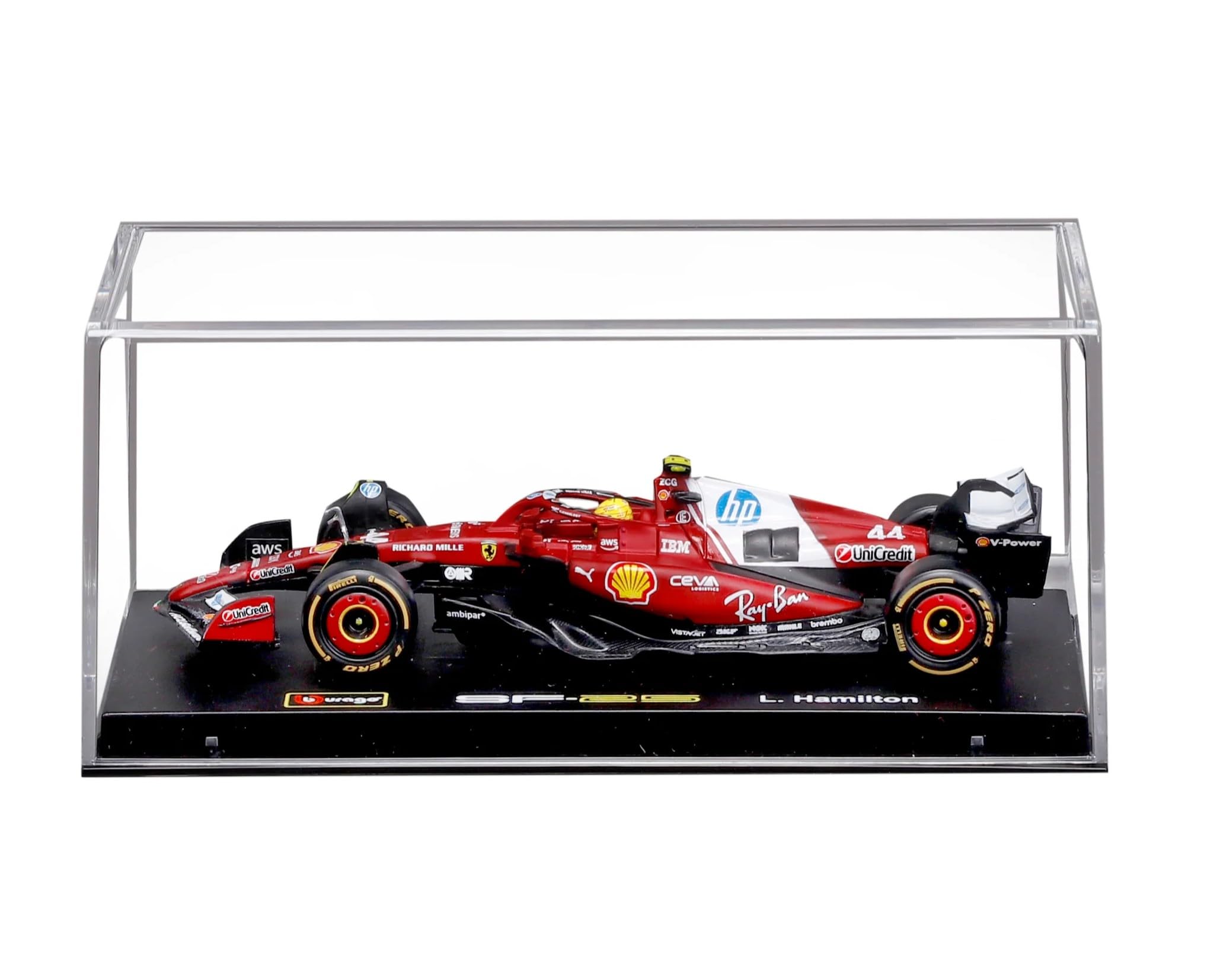 Amazon | ブラーゴ 1/43 フェラーリ F1 SF-25 ＃44 ルイス・ハミルトン