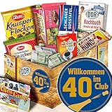 Wilkommen im Club 40 / Geschenke zum 40 Geburtstag / Schokoladen Box DDR