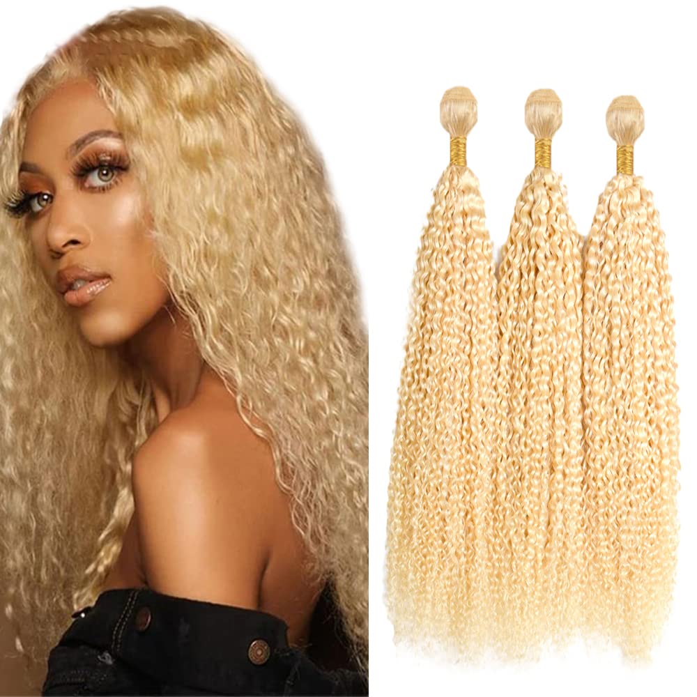 Blonde Curly Bundles Human Hair Bundles 613 Brazilian Curly