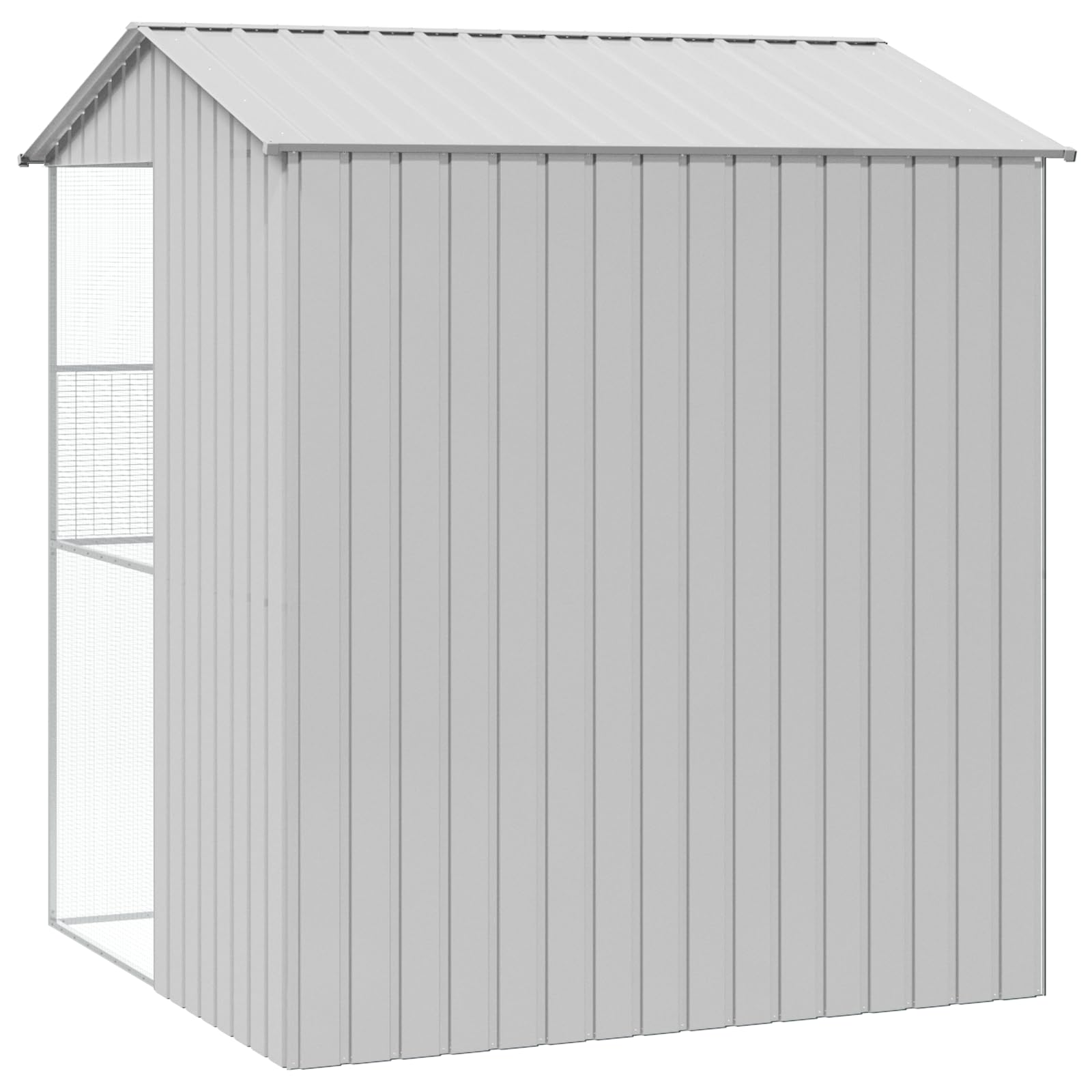 SKM Voliere Grau 215x210x247 cm Stahl,Tier- & Haustierbedarf,Haustierbedarf,Vogelbedarf,Vogelkäfige & -ständer,Grau,68.7KG,3325175