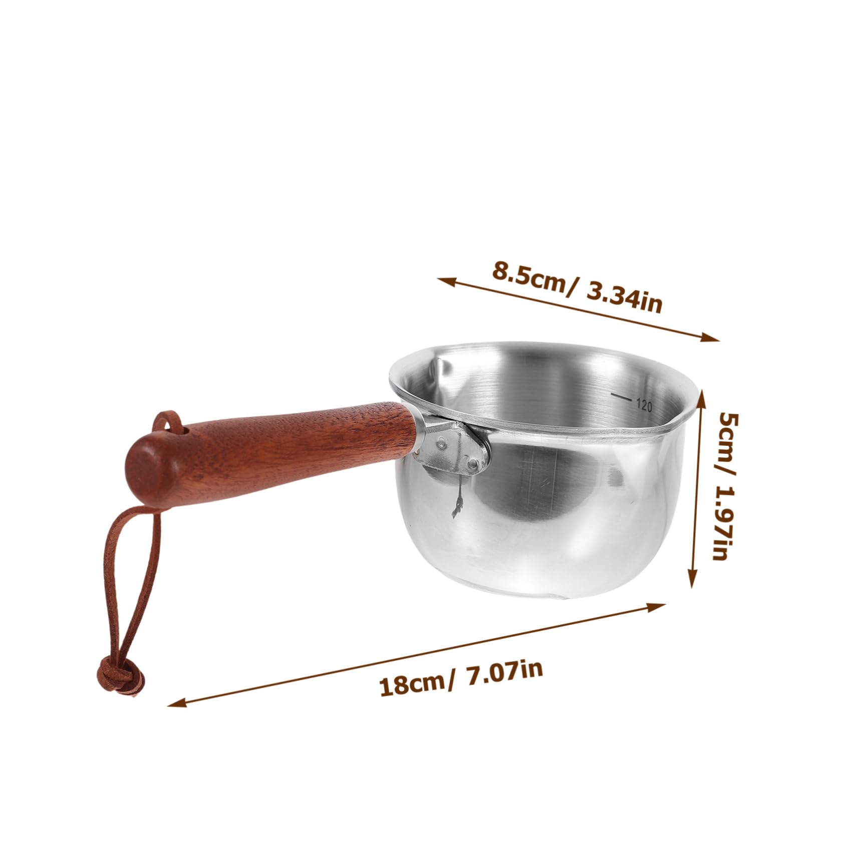 COLLBATH Cheese Melt Pot Stainless Steel Spoon Compact Design Easy to Clean Multi-purpose for Cooking