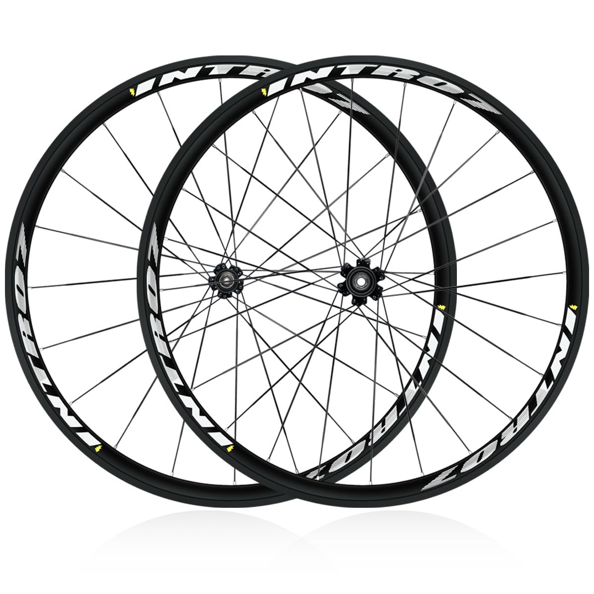 HOMSXPAC Fixed Gear 700C Wheelset 30mm Rim Single Speed Bikes Alu Alloy Front Rear Wheels V Brake Fixie Bicycle & 100/120mm 20/24H For 23-28C Outer Tire