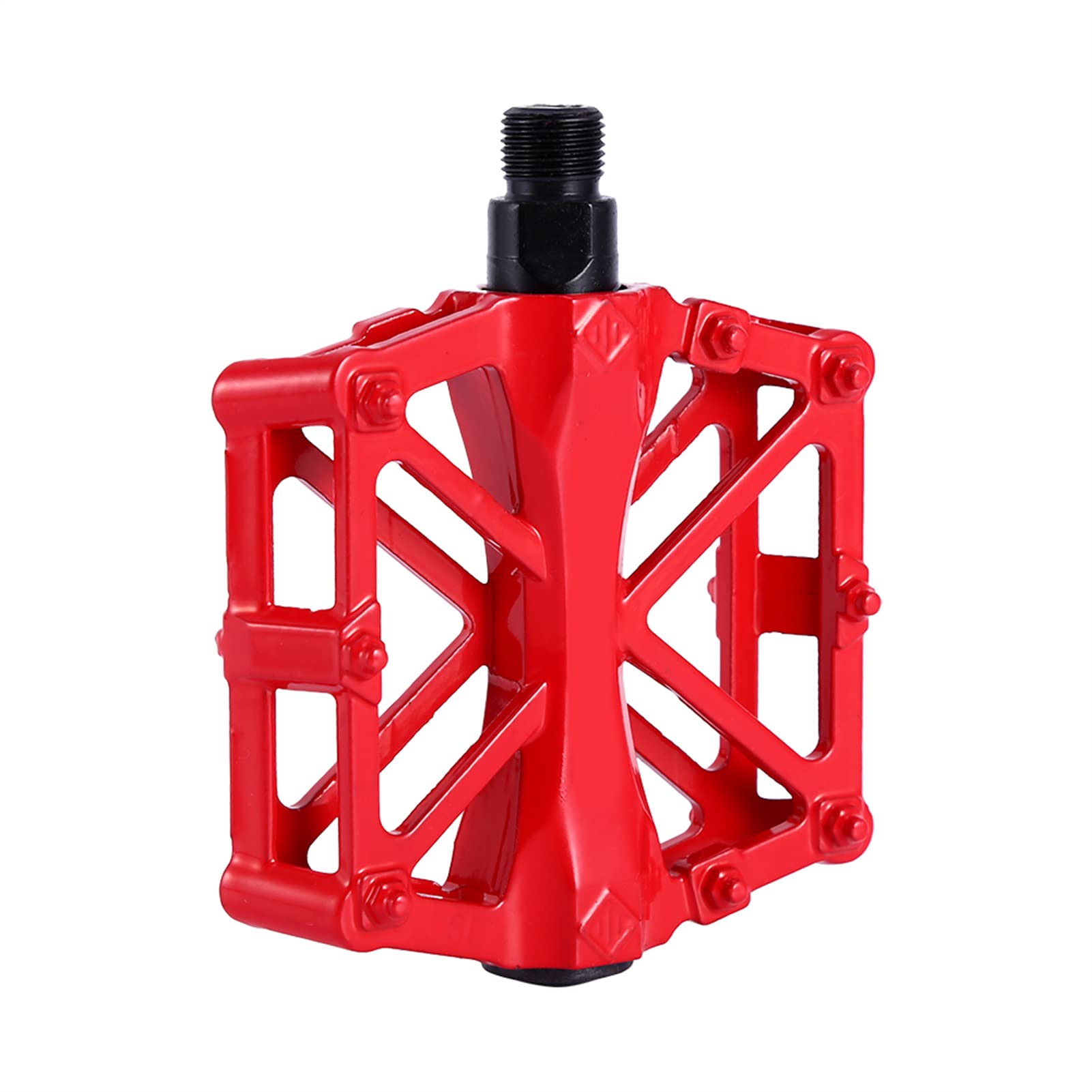 YUEHISY 1 Pair Anti Skid Durable Aluminium Bike Pedals For Road Bike, Made of Aluminium Alloy, Durable Body, Lightweight - Suitable For Long Distance Riding (Red)