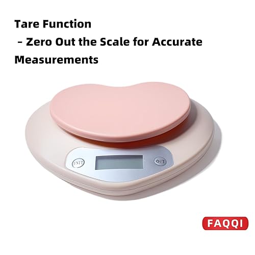 Miniatura 3 de Báscula de cocina bonita, báscula digital de alimentos con pantalla LCD, capacidad de 11 libras (11.0 lbs), precisión de 0.03 oz (1 g) para hornear