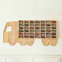 置物 WOODEN CAR Amazon.com: Wasaiggon Wood Toy Car Display Rack, Holds 42