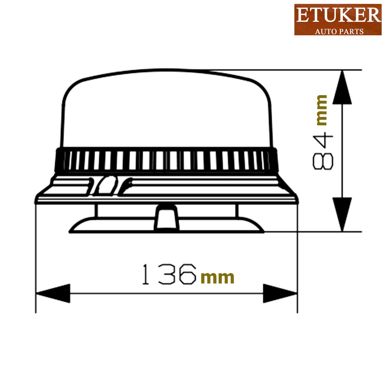 Intermitente magnético amarillo para tractor agrícola 12 V 24 V 3 modelos de flash con ECE R65 R10 E9 intermitente estroboscópico naranja luces emergencia coche