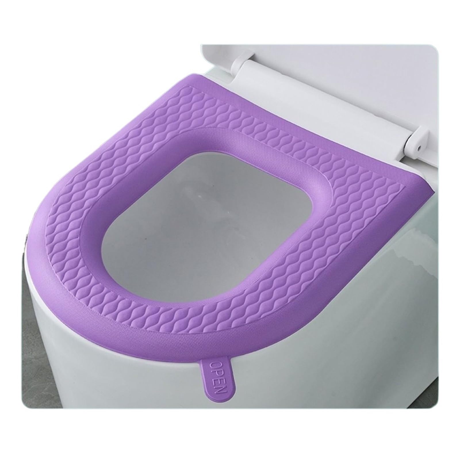 MZSKLW Padded Toilet Seat Waterproof Toilet Seat Cushion Reusable Silicone Household Washable Paste Foam Cover Pad Handle Bathroom Accessories(Purple)