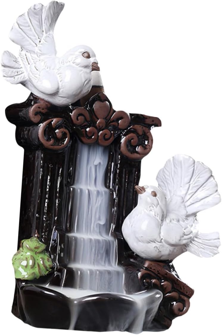 Alipis Ceramic Dove Incense Holder Zen Design Decorative Burner for Office and Home Elegant White Ceramic Censer Ornament