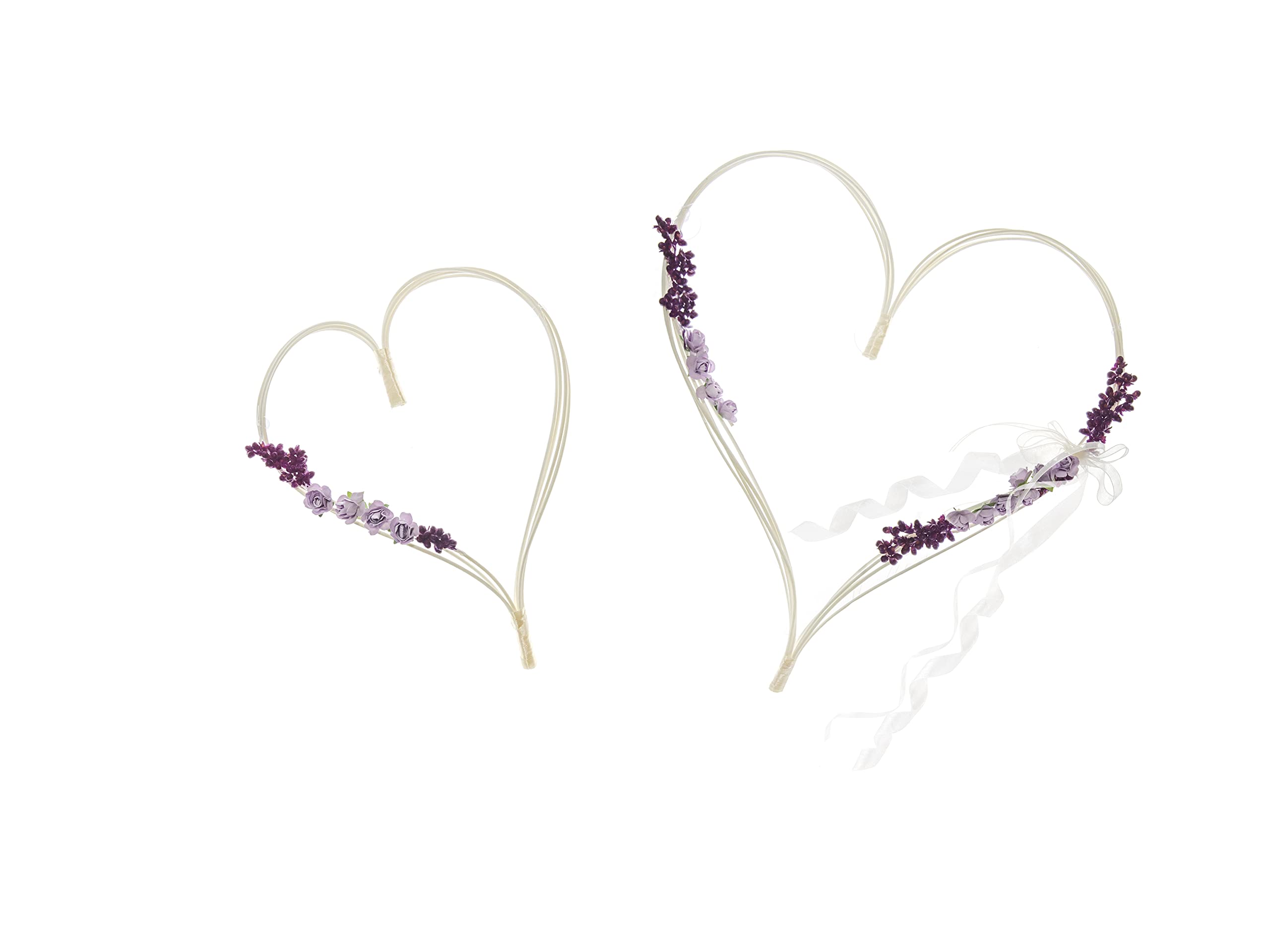 Autoschmuck Decoración para Coche en Forma de corazón de Color Lila para Novia, Pareja de Rosas, decoración para Coche, Boda, Coche, Boda, Boda, Boda, Boda, decoración para Coche
