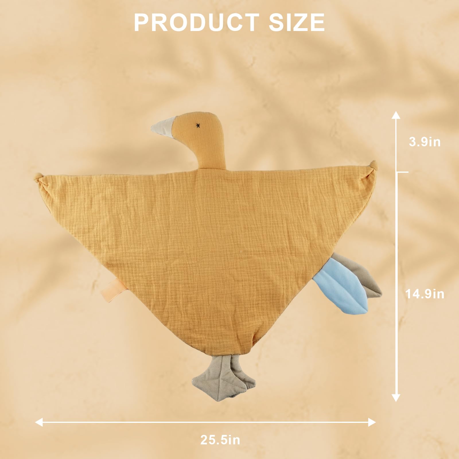 Manta de seguridad Loveys para bebés, niños y niñas, manta de seguridad de muselina para bebé, suave y transpirable, algodón orgánico, regalo unisex para recién nacidos, ganso (verde guisante)
