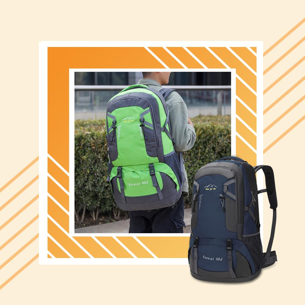 60L Rucksack Outdoor Camping Große Kapazität Wasserdichter Rucksack Kletterrucksack Jagd Angeln Tragbare Leichte Tasche