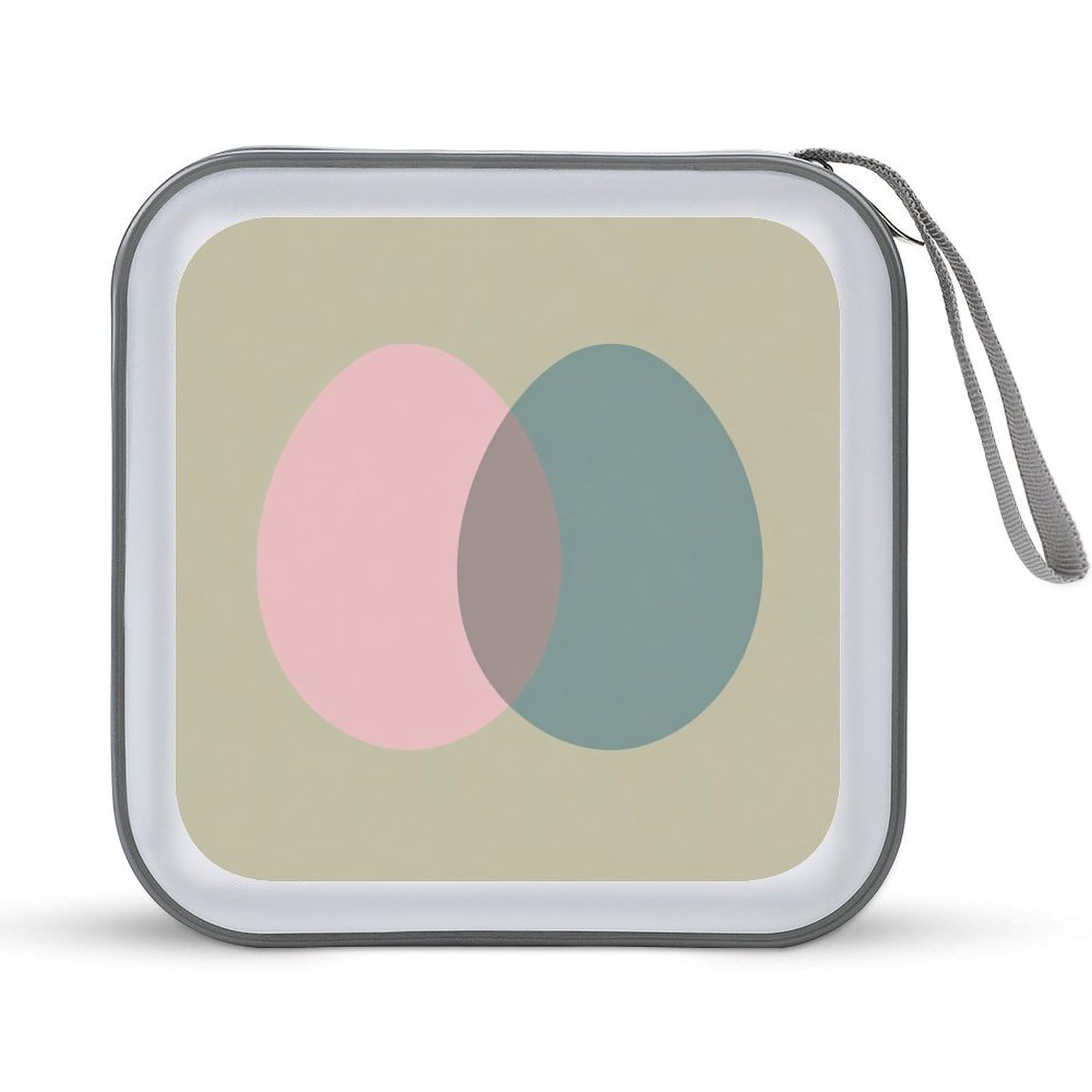 Jubonexis Pink And Blue Egss Simple CD Case DVD Storage Case Portable for Car Home Travel