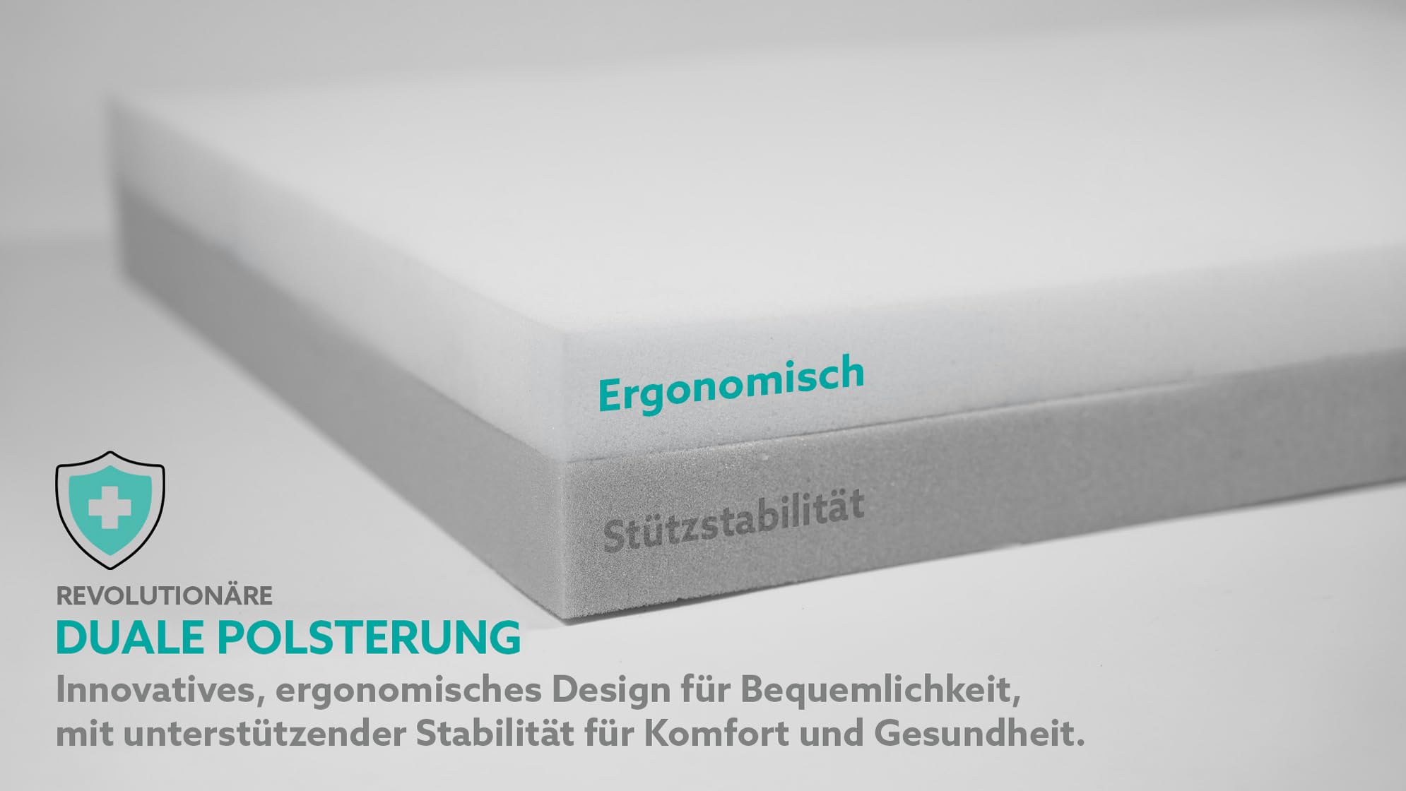 Hundebett L 100x65x9cm für mittelgrosse Hunde – Orthopädisch, Waschbar, Hundematratze Hundekissen flauschig, Anthrazit ergonomisch