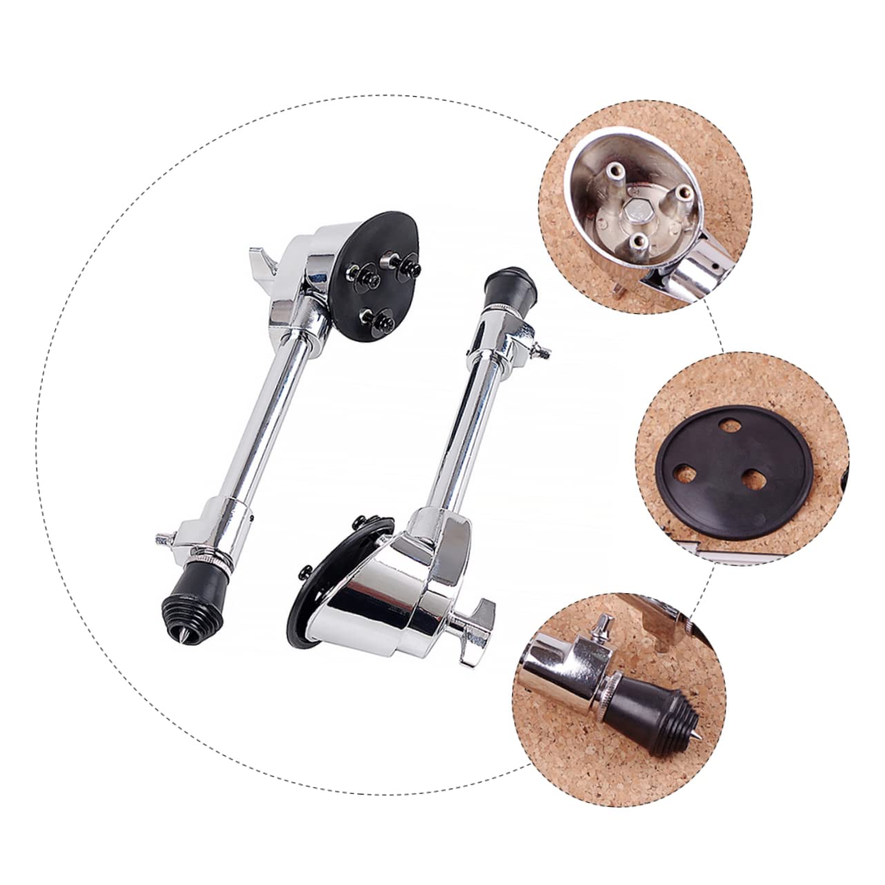 Gamba Tamburo in Acciaio Inox Set da 2, Supporto Wc403