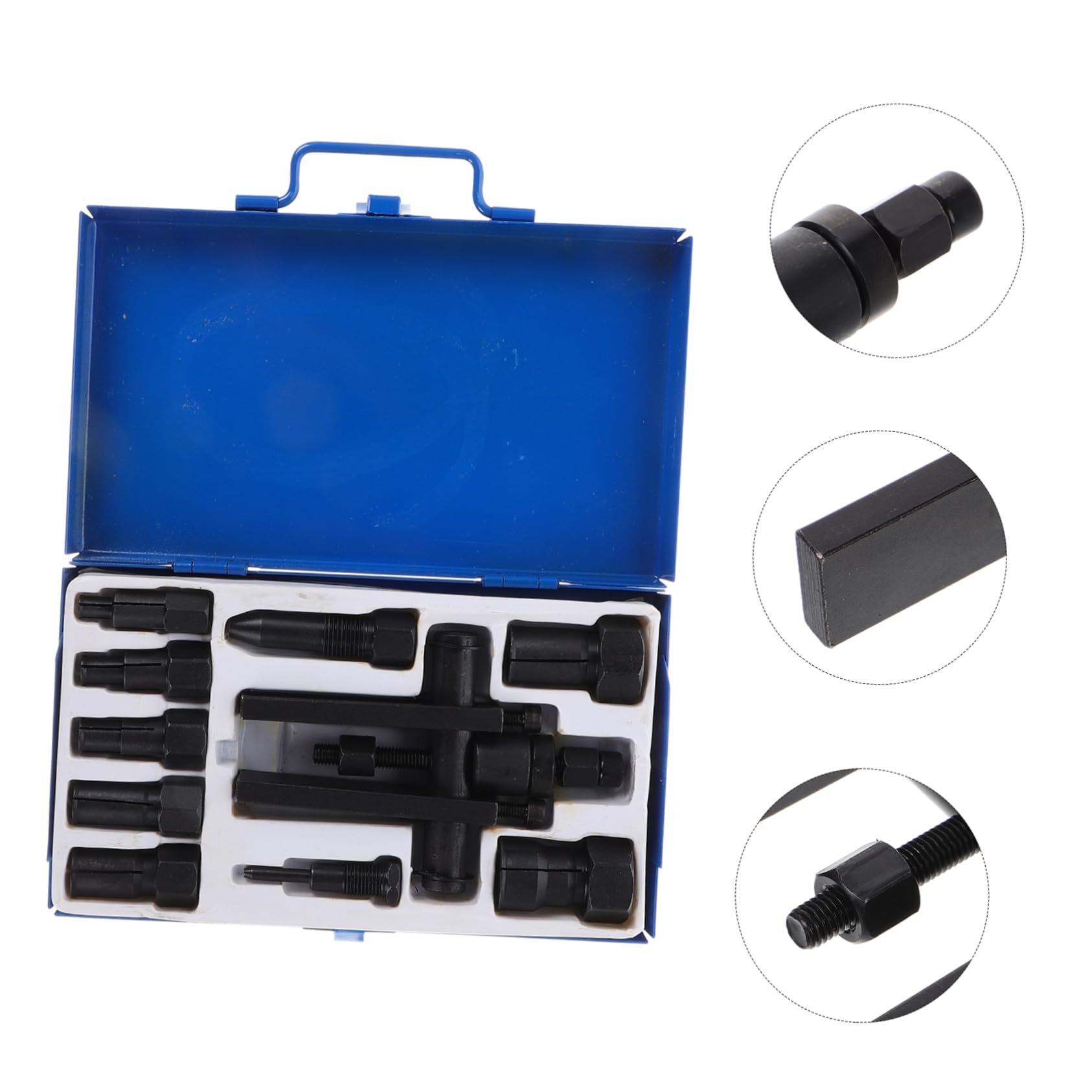 Alipis Extractor de Cojinetes para Motocicleta de Dos Garras 1 Juego | Aleación Azul, Diseño de Agarre Sólido, Caja Elegante, Uso en Kit de Mecánico