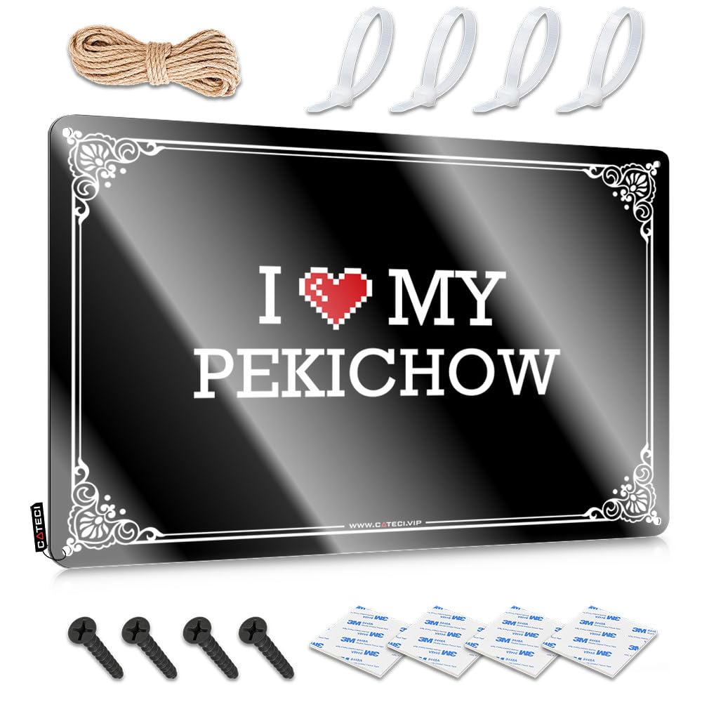 I Love My Pekichow Grunge Outside Decor - Cool Wall Decor Waterproof Hanging Wall Decor(30X40CM)