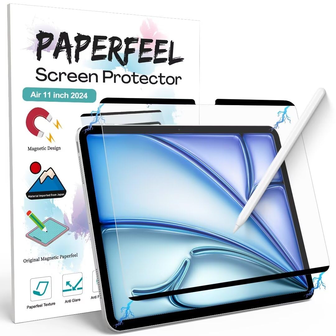 BELLEMOND Magnetische Kent-Papier Displayschutzfolie Für IPad Pro M4 11 Zoll – Matte, Wiederverwendbare Folie, Reduziert Bleistiftverschleiß, Mit Aufbewahrungshülle