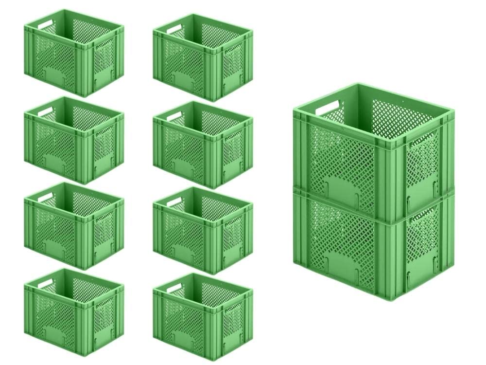 PROREGAL Bac Euro à fruits et légumes | HxLxP 27x30x40cm | 26 litres | Vert | Eurobox, boîte de fruits et légumes, utilisation alimentaire