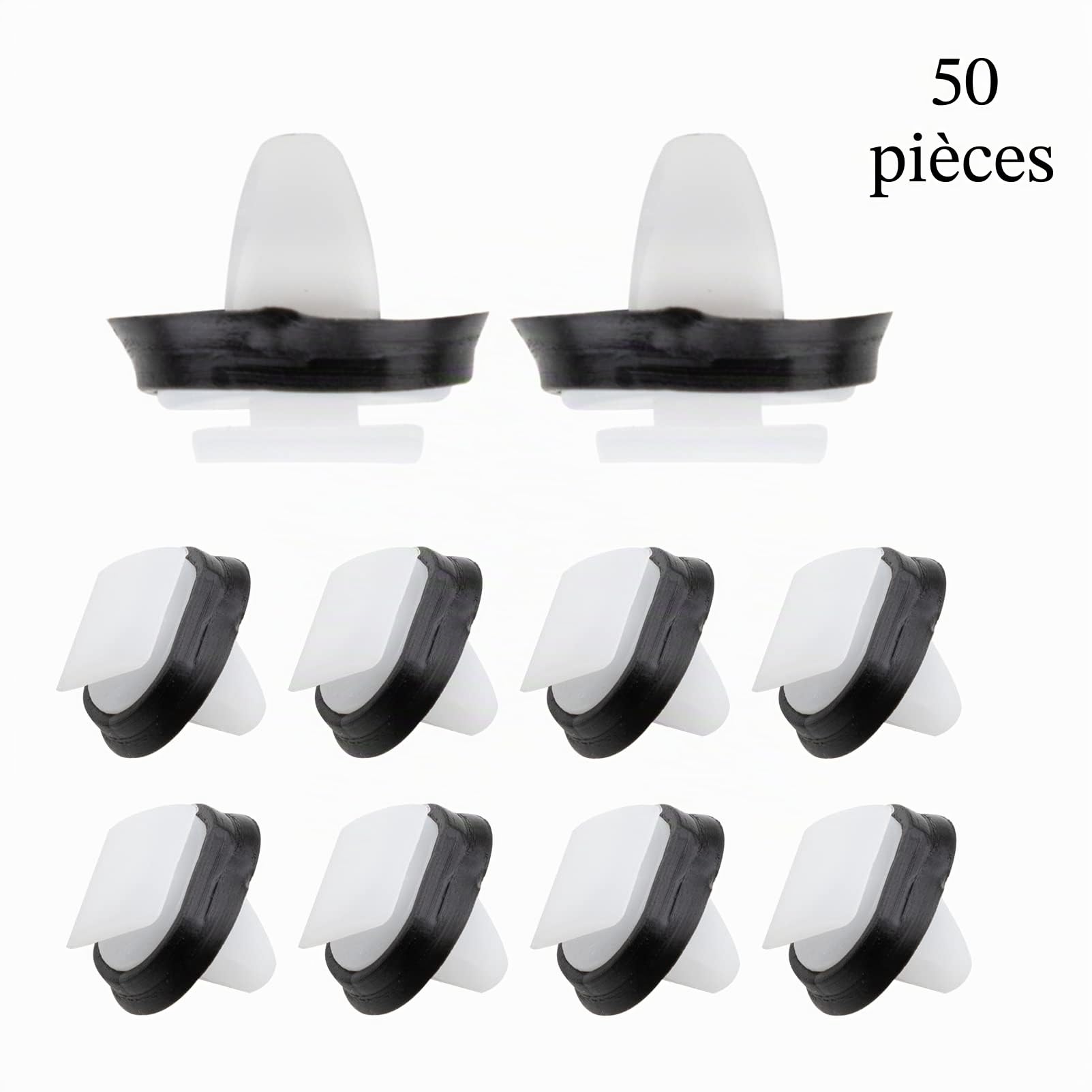 Lot de 50 clips de garniture de porte de voiture - Ensemble de supports, panneau latéral extérieur, pare-chocs pour F-i-a-t Ducato NOV30 856543 71728806