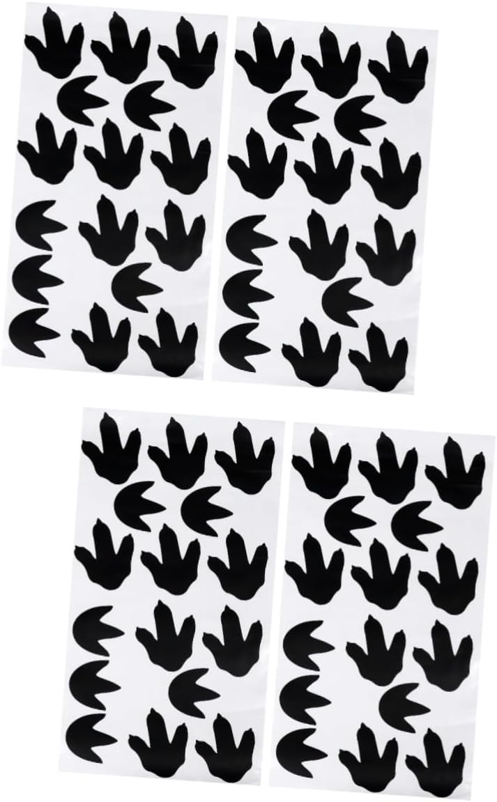 BESTonZON 64 Pcs Dinosaur Footprints Sticker Shell Easter Eggs Home Wall Decals Cartoon Wall Stickers Home Decor Sticker Dinosaur Wall Stickers PVC Children's Room Applique