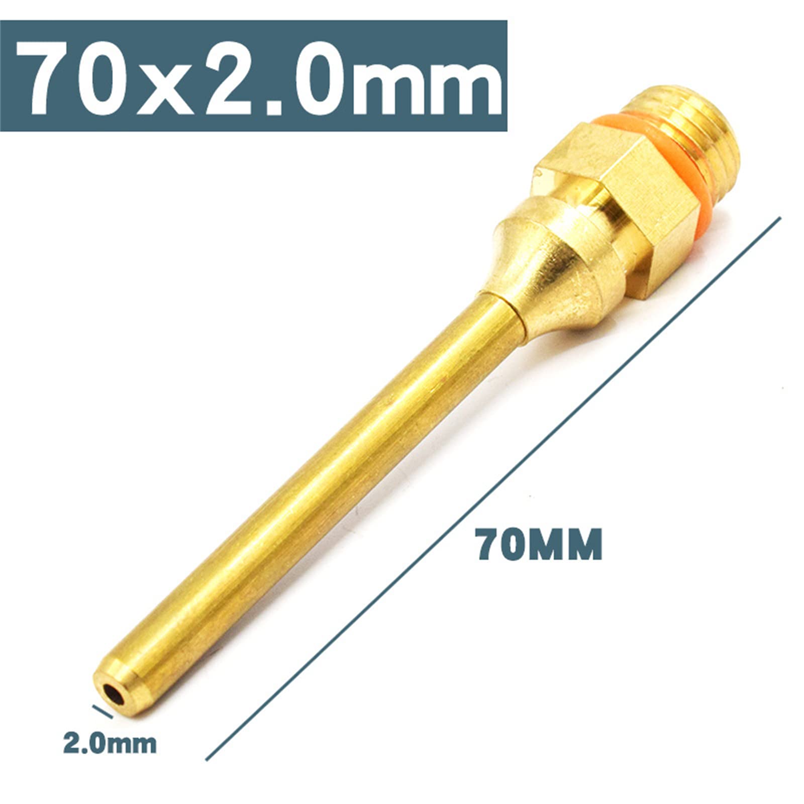 WANGCL Colla a Caldo Pistola ugello Colla bastoni ugello Lungo Hot Melt Colla Pistola Strumento Accessorio Arte Riparazione Decorazione Festival Strumento gluematico fine ugello-70 x 2.0mm