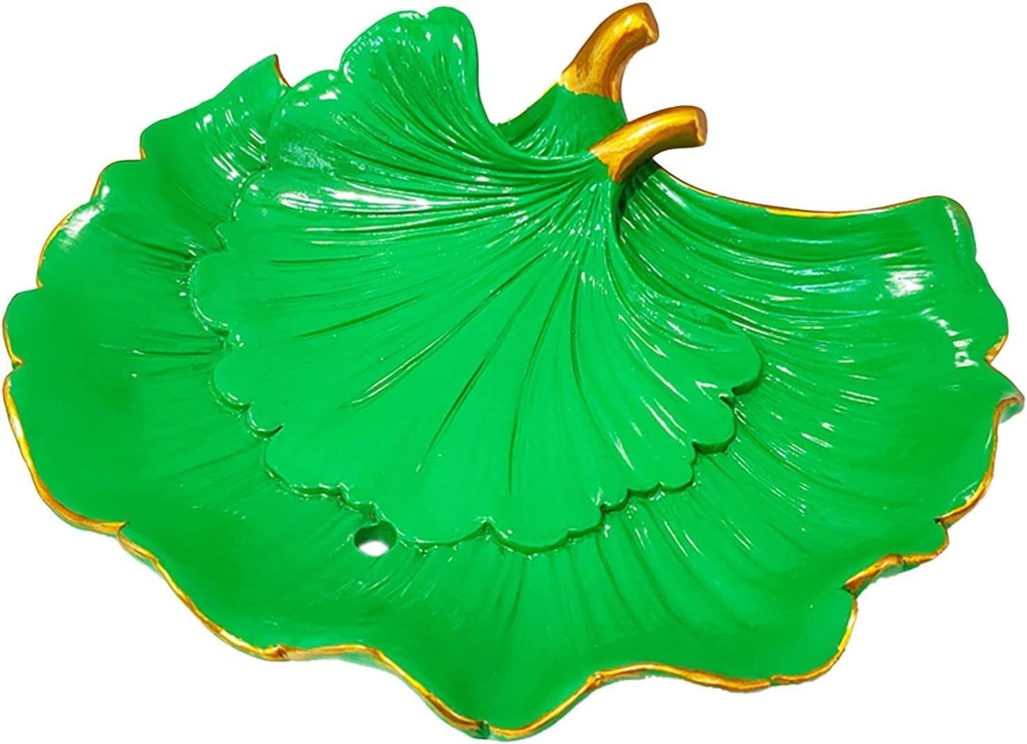 MAYABI jabonera jabonera de Ceramica Jaboneras en Forma de Hoja de Arce for jabón en Barra, jabonera for Ducha, for decoración de baño-verde-16x13cm (Color : Groen, Size : 16x13cm)