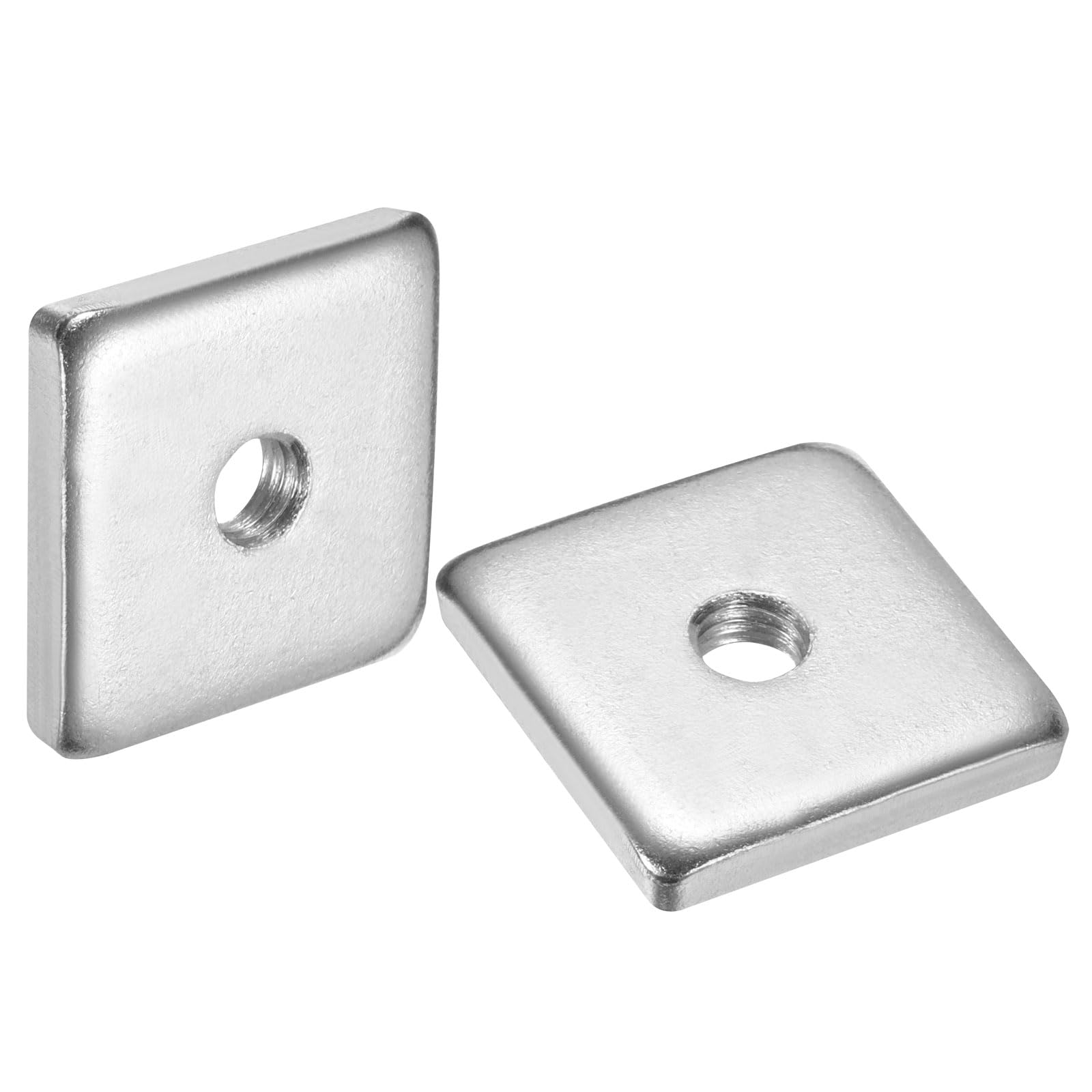 sourcing map 25 tuercas cuadradas M8 x 30 mm x 5 mm, acero al carbono, chapado en zinc, tuercas cuadradas de rosca gruesa para reparaciones del hogar e ingeniería profesional, color plateado