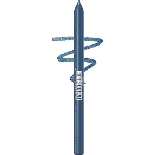 MAYBELLINE Tattoo Studio Sharpenable Eyeliner Pencil, 36 Hour Wear, Waterproof, Navy Bling, 1 Count