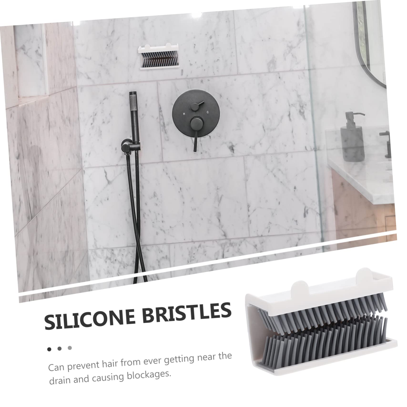 Angoily 4stücke Wandmontierter Haarfänger Für Badezimmer Wiederverwendbarer Haarsammler Einfach Zu Bedienen Für Dusche Und Badewanne Hygienisch Und Langlebig Mit Ohren