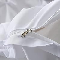 Vista 4 de Juego de funda de edredón de 3 piezas con 2 fundas de almohada, 800 hilos, 100% algodón, extra larga, para cama de tamaño King de gran