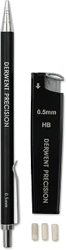 Derwent Mechanical Pencils 0.5, Metal Barrel, Precision, HB 2302428