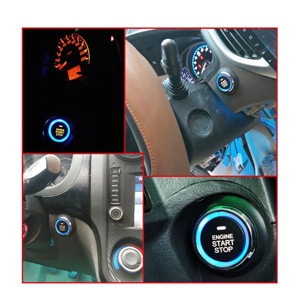 Mando a distancia para coche, arranque del motor, con un botón, , parada, color negro, universal, de entrada sin llave, centralizado