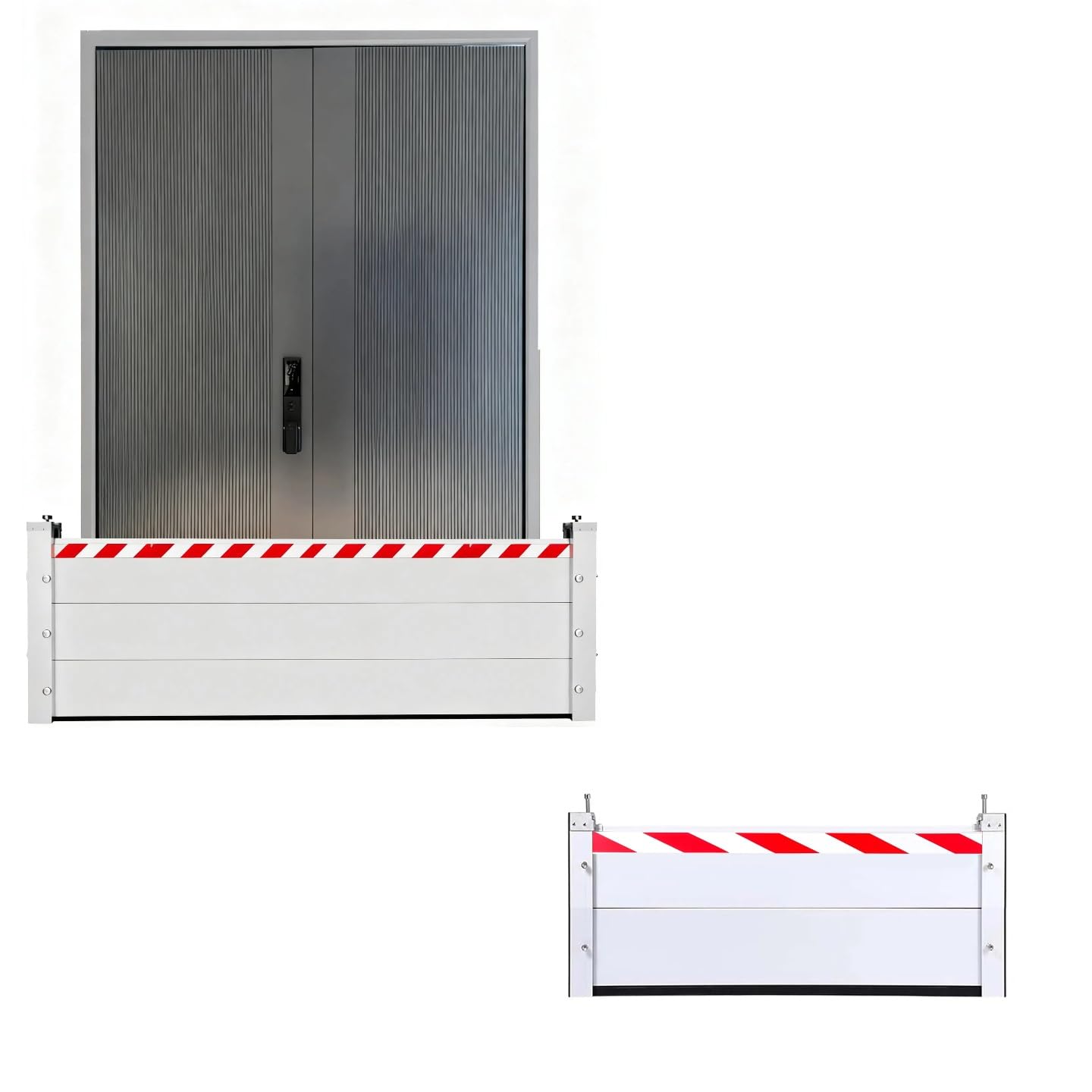 Batardeau anti-inondation aluminium amovible 115x40cm pour portail