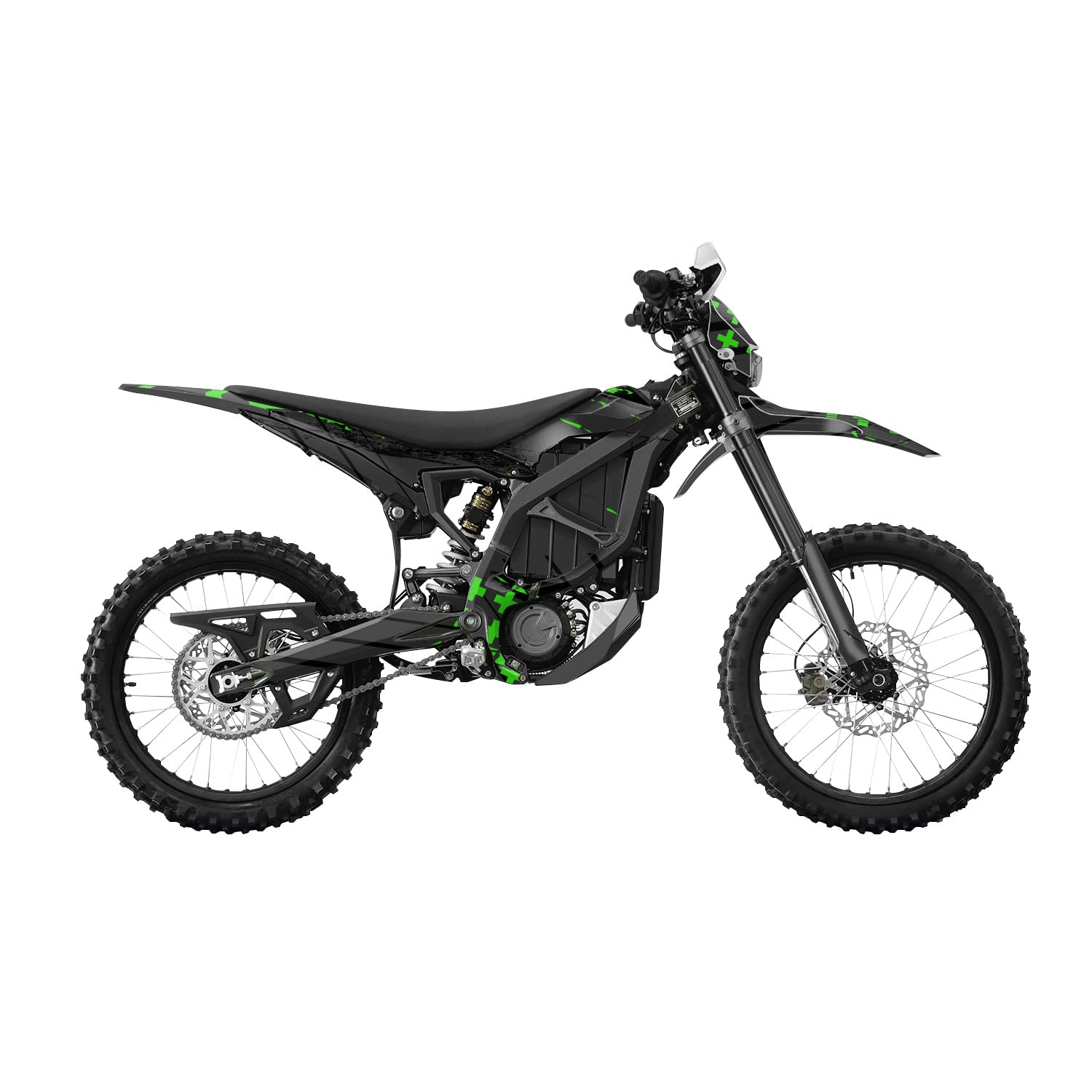 Surron Ultra Bee Graphics Kit Wrap - Grunge Cross Green - Sur-Ron Skin - Premium 3M Vinyl Protective Wrap Decal Cover - Easy to Apply | Crafted in The USA by MightySkins