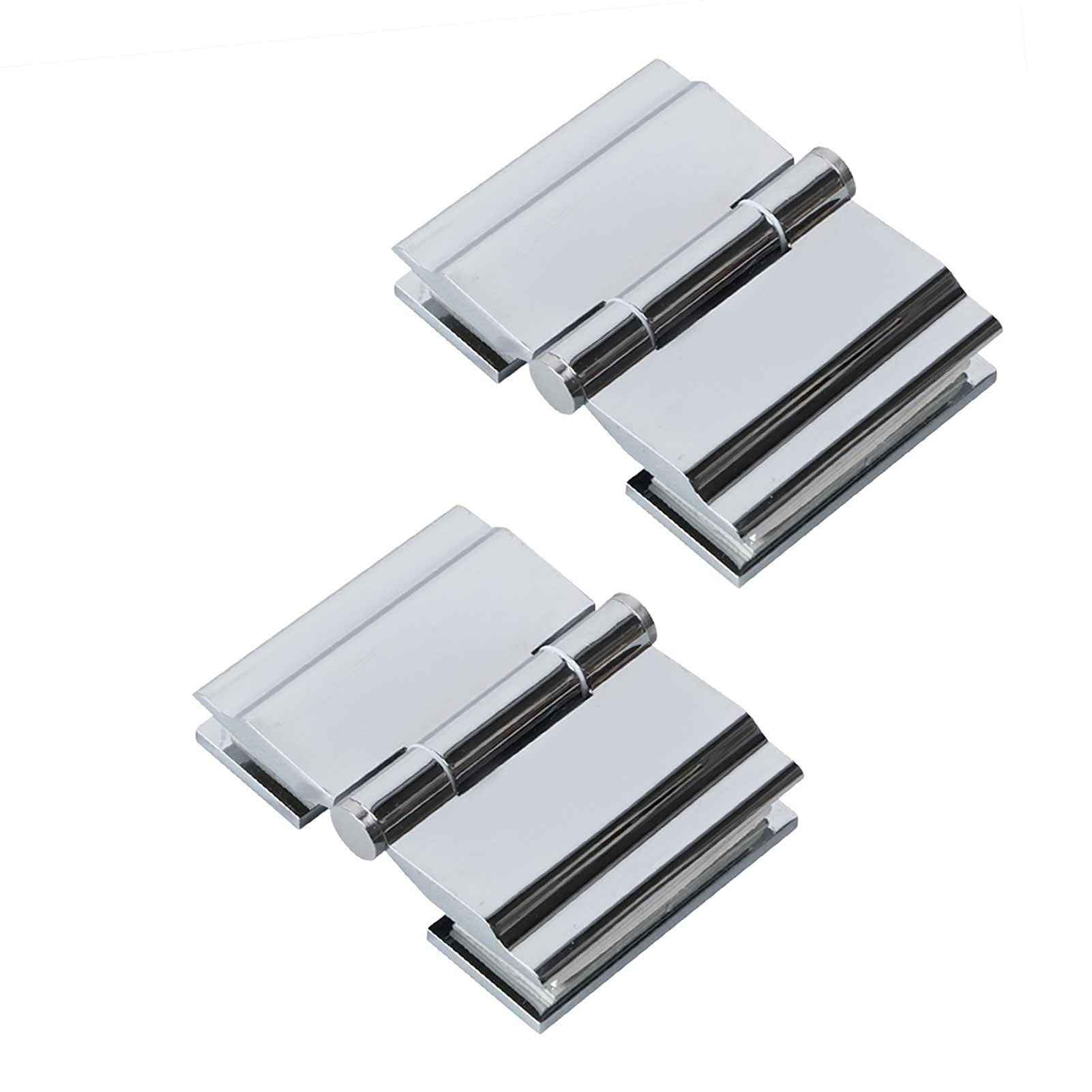 2PCS All-Copper Shower Door Clamp Hinge, Frameless Glass Door Clamp Hinge, Suitable for 8-10-12mm Tempered Glass, Anti-Rust and Anti-Corrosion.