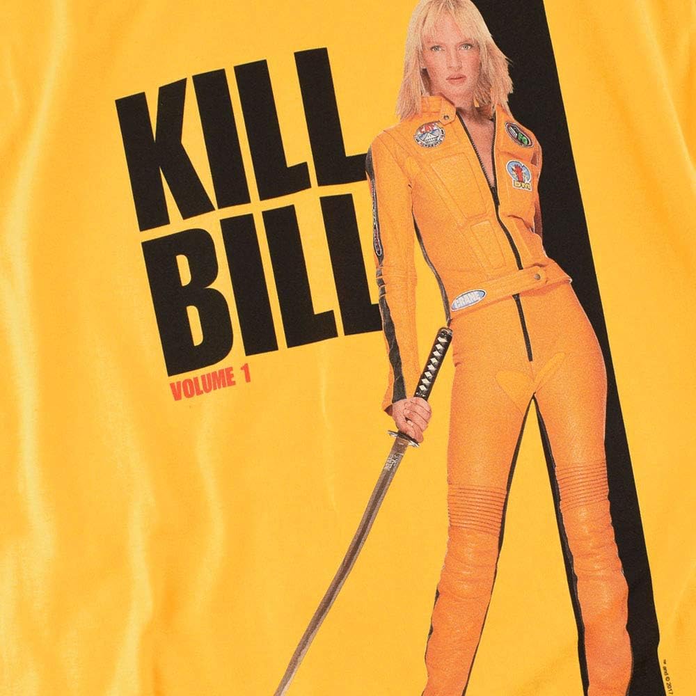 Kill Bill Movie Yellow Suit Poster T Shirt & Stickers (Large)