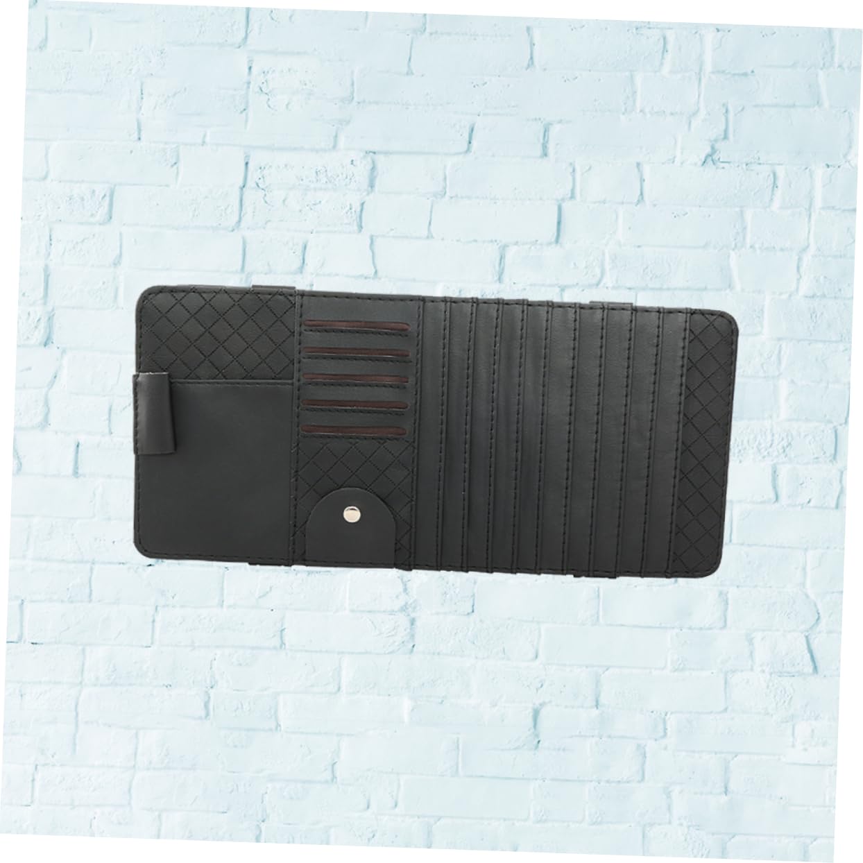 Mobestech 2stücke Multi-funktionale Sonnenblenden Organizer Tasche Für Fahrzeug Ledertasche Zur Cd Und Stiftaufbewahrung Schwarz Mit Sicherem Stauraum Stilvollem Design Und Einfachem