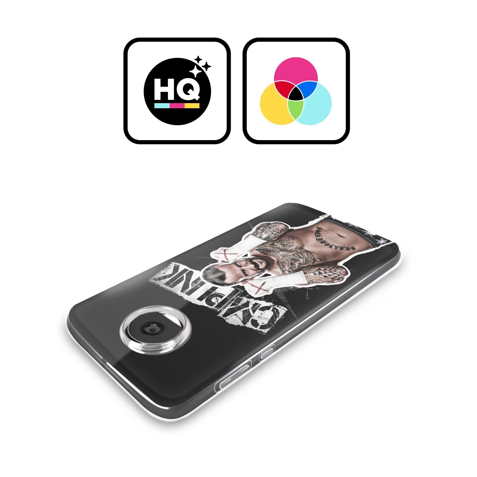 Head Case Designs Officially Licensed WWE Graphics CM Punk Soft Gel Case Compatible with Motorola Moto G52