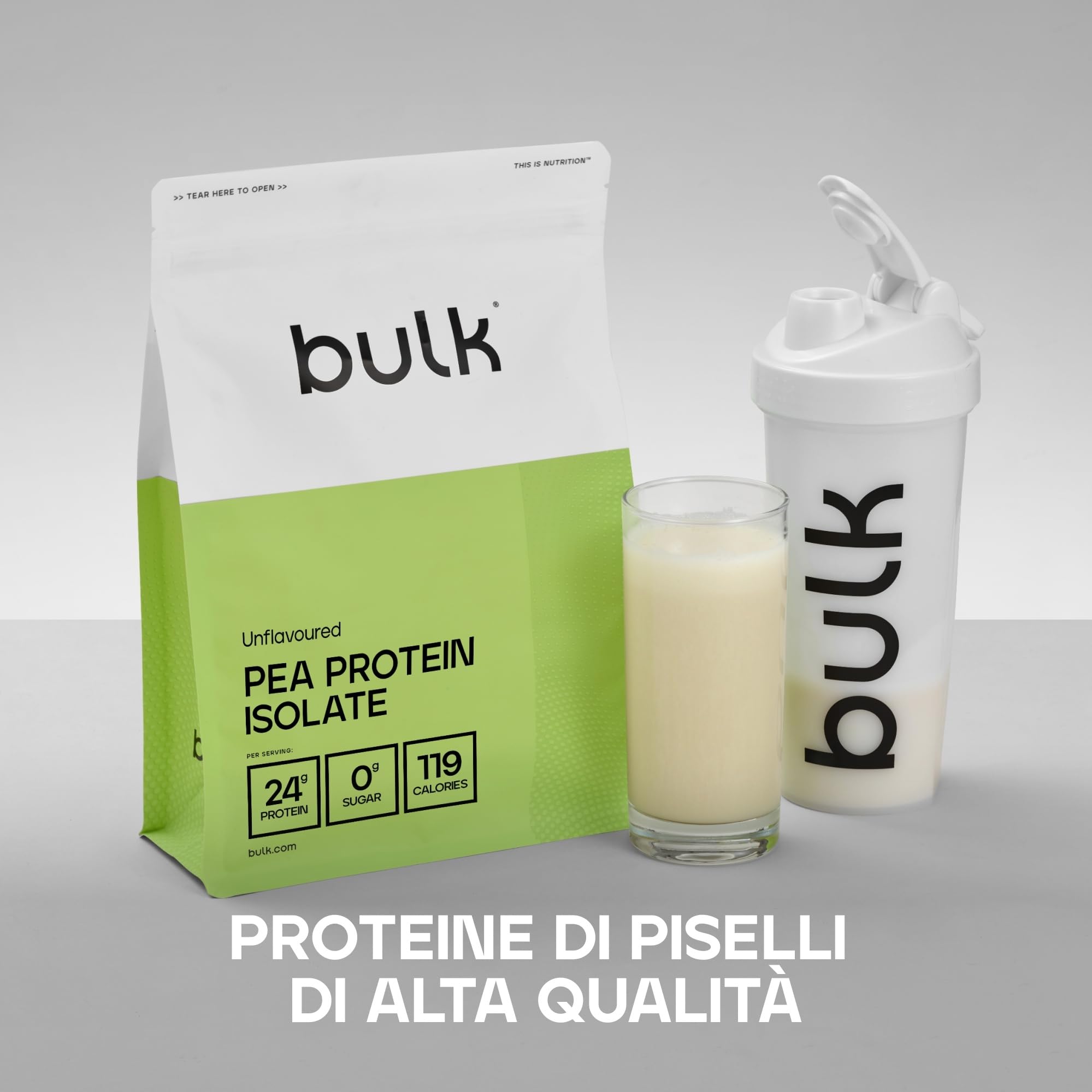 Bulk Pure Pea Protein Isolate Powder, Vegan, 2.5 kg, Packaging May Vary