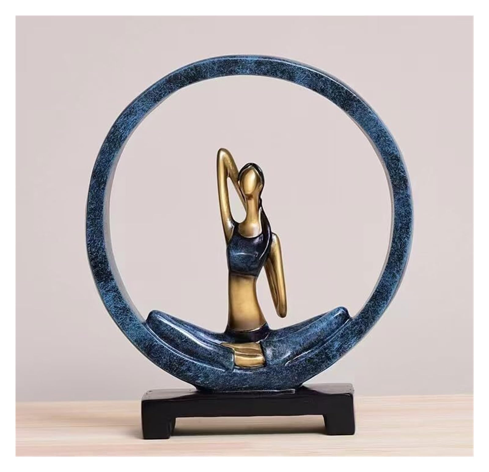 NingBright Desk Decor Creative Circle Yoga Girl FigurineHome Decor 5 Styles to Choose from Esculturas y Accesorios Decorativos(Style E)