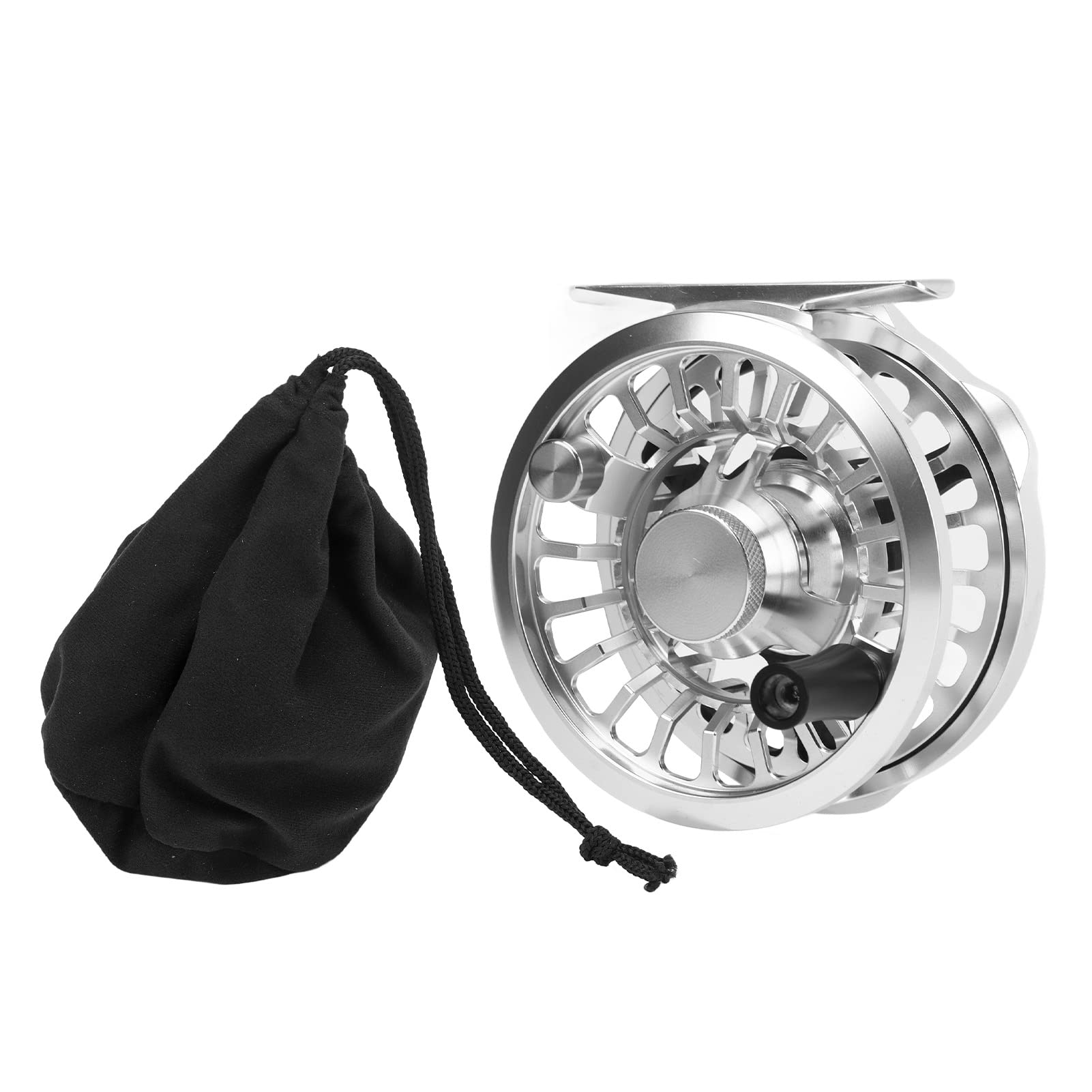 Roue de Pêche à la Mouche étanche en Alliage D'aluminium, Moulinet Léger 3/4 à Haute Résistance avec Sac de Rangement