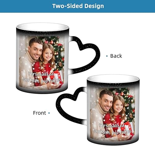 Miniatura 8 de Taza de café mágica personalizada 11oz personalizada con foto foto sensible al calor taza de café tazas cambiantes tazas mágicas personalizadasblack