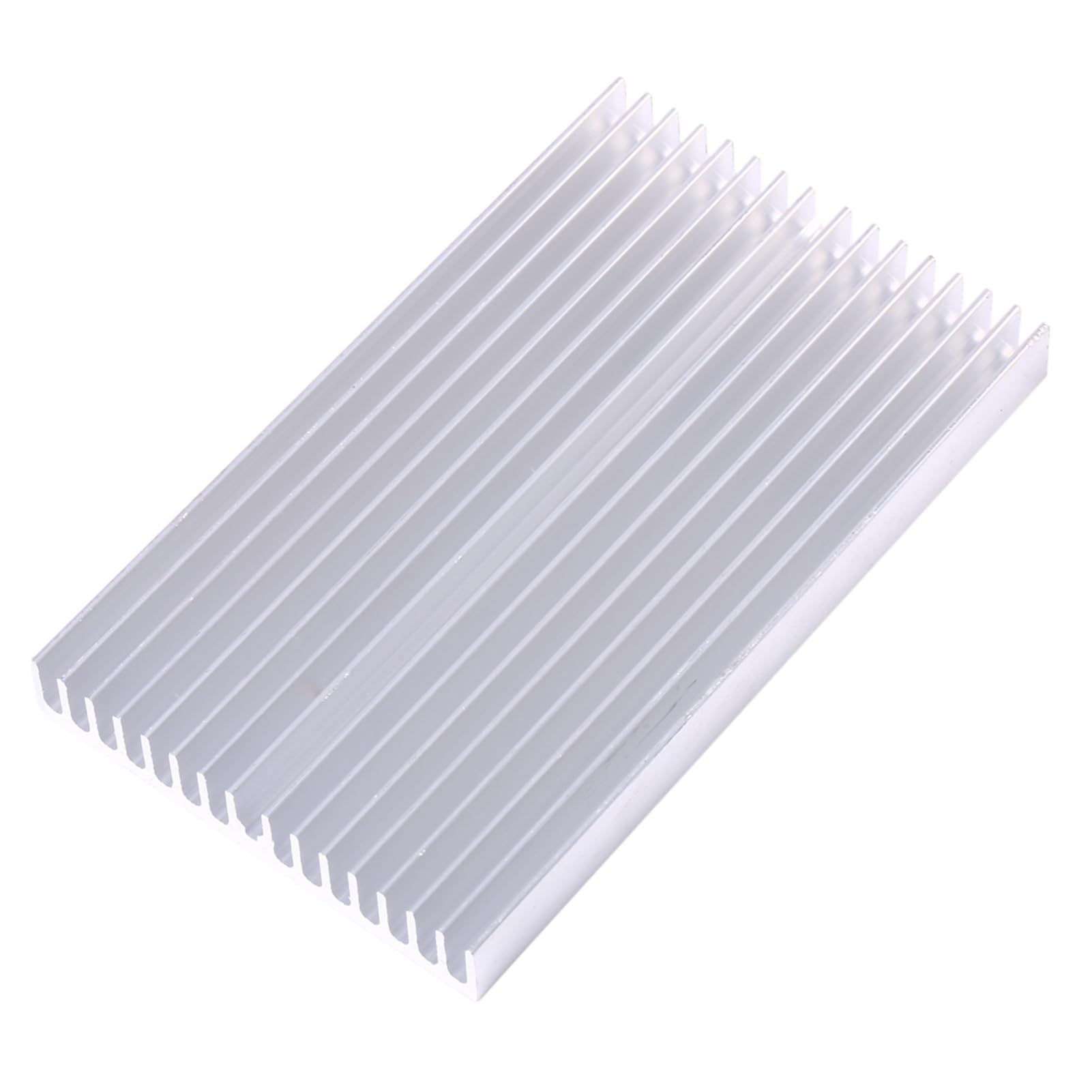 Aluminiowy radiator z aluminium w kształcie kratki – chłodnica Heatsink do tranzystora mocy IC LED jako komponent do odprowadzania ciepła 100 x 60 x 10 mm