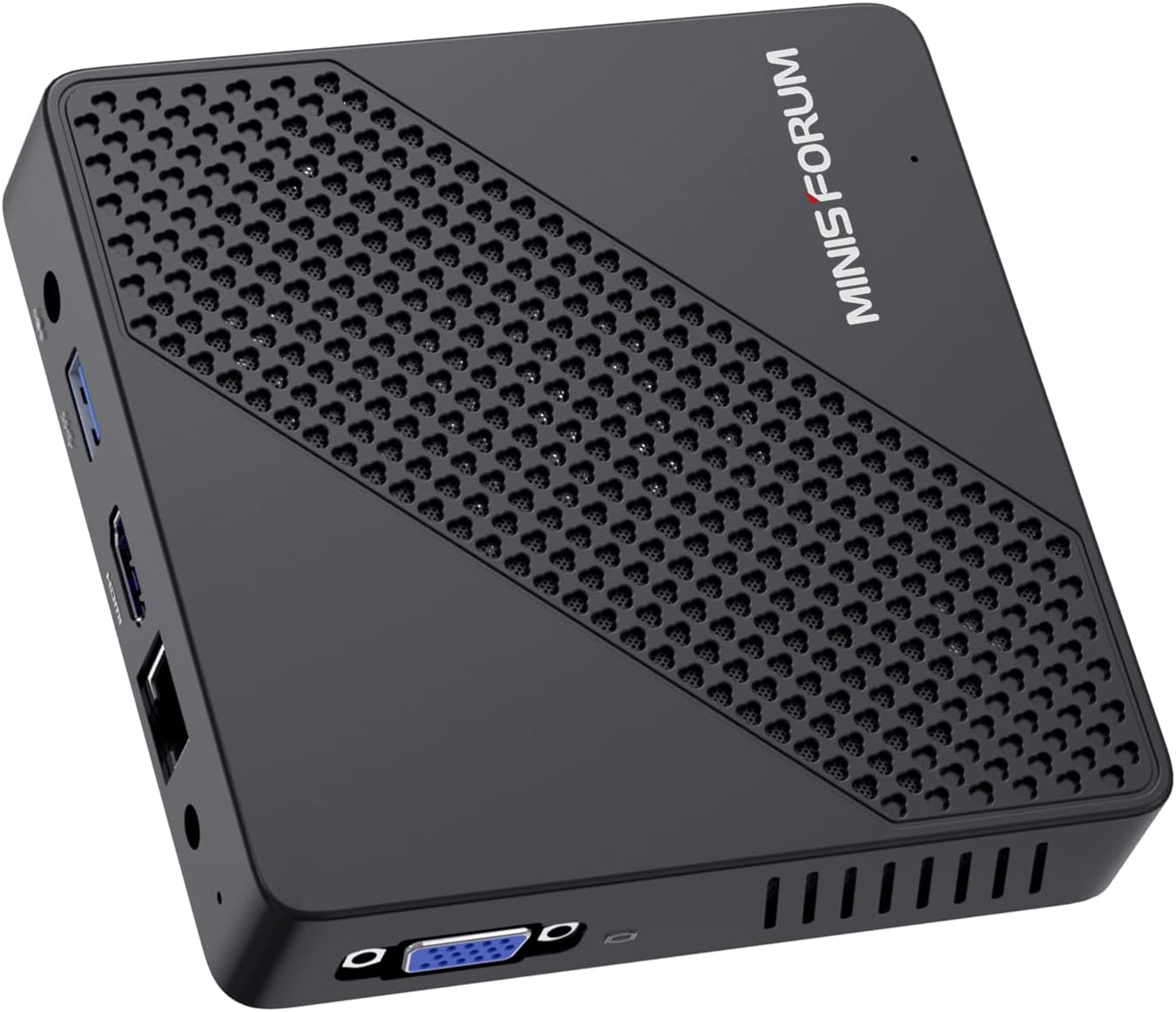 COOFUN Mini PC Fanless Celeron N4020 (up to 2.8GHz) 4GB DDR/64GB eMMC Mini Desktop Computer HDMI 2.0and VGA Port 2.4/5.8G WiFi BT4.2 3xUSB3.0 Support Linux,NGFF 2242 SSD,Auto Power On
