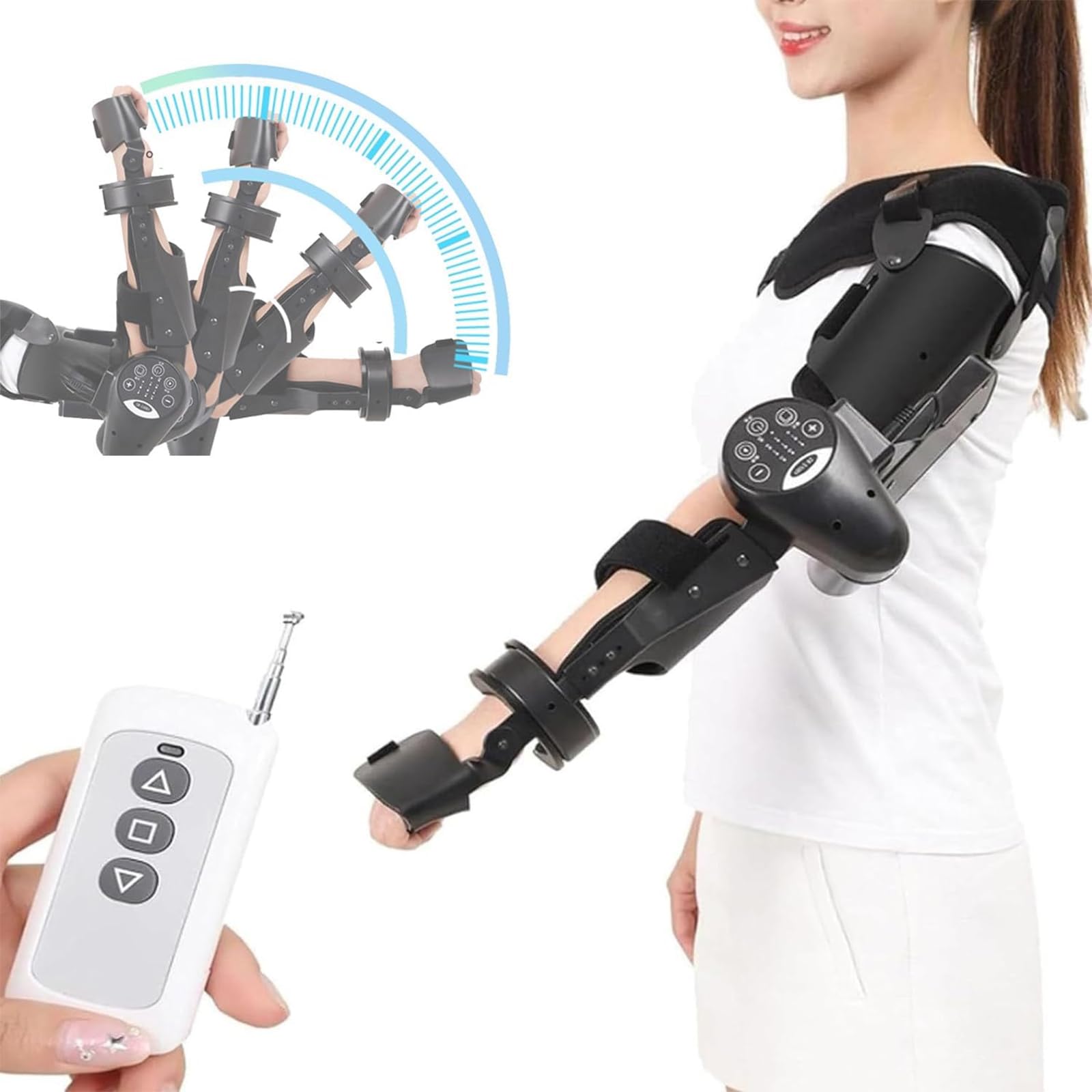 Elektryczne Urządzenie Do Rehabilitacji Stawu Łokciowego, Stabilizator Łokcia Z Zawiasami, Urządzenie Do Ćwiczeń Ramion Z Pilotem, Inteligentny Czas, Regulowana Prędkość, Do Kończyn Górnych