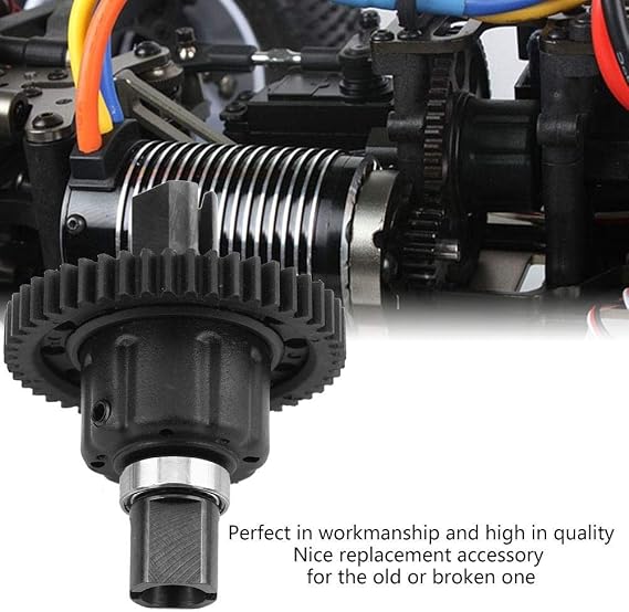 RC Center Diff Lock, High-Performance 48T Nylon Gear Middle Differential Black for 1/8 Scale RC Racing Off-Road Drifting Enthusiasts