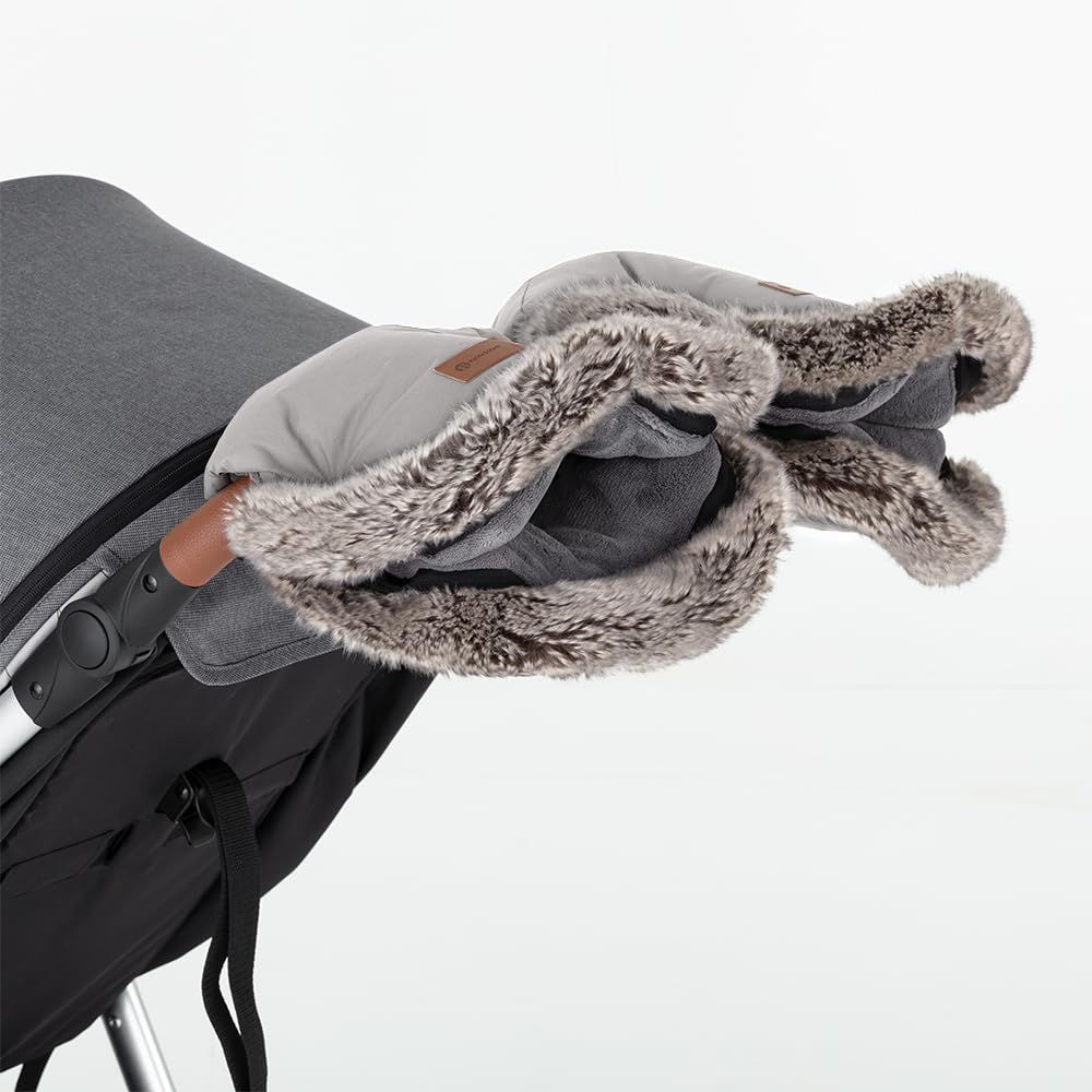 Petite&Mars Sacco nanna per passeggino Fusak 4v1 Arctic * Sacco nanna invernale per passeggino, passeggino e seggiolino auto * Warrm * Impermeabile * Antivento, Set doccia champagne, 78/110x48cm,